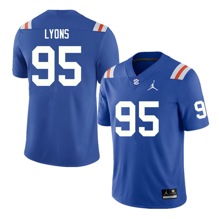 Men #95 Jamari Lyons Florida Gators College Football Jerseys Sale-Throwback